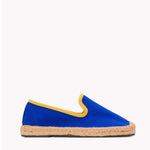 The Smoking Slipper - Contrast Piping - Blue / Yellow - Kids' - Kids' Espadrilles - Blue / Yellow - Soludos -