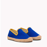 The Smoking Slipper - Contrast Piping - Blue / Yellow - Kids' - Kids' Espadrilles - Blue / Yellow - Soludos -