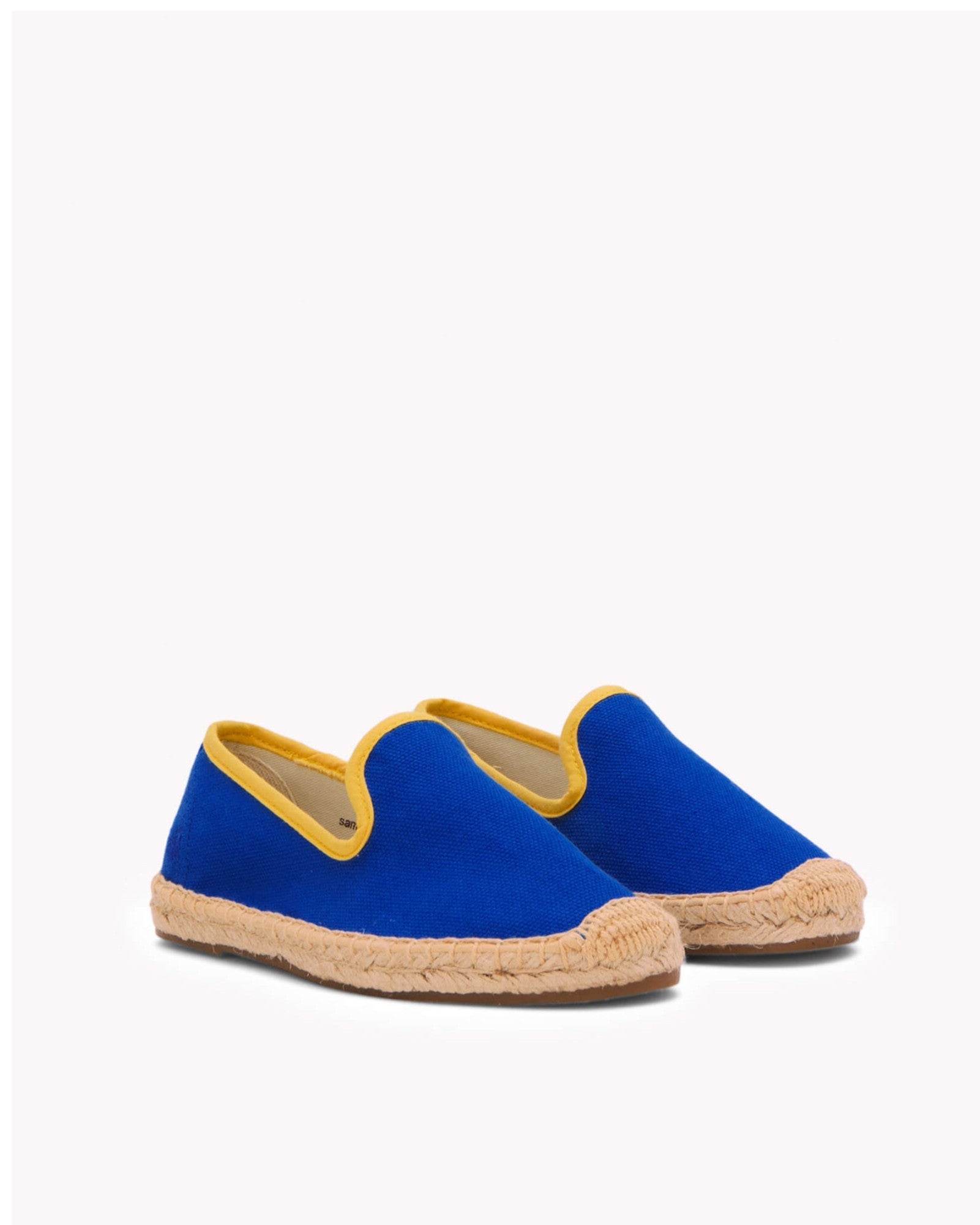 The Smoking Slipper - Contrast Piping - Blue / Yellow - Kids' - Kids' Espadrilles - Blue / Yellow - Soludos -