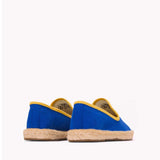 The Smoking Slipper - Contrast Piping - Blue / Yellow - Kids' - Kids' Espadrilles - Blue / Yellow - Soludos -