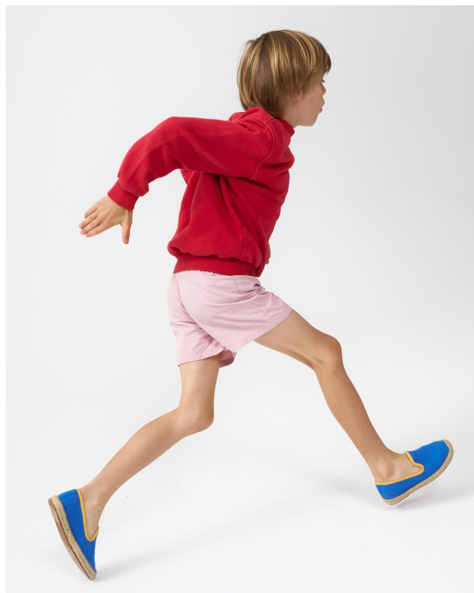 The Smoking Slipper - Contrast Piping - Blue / Yellow - Kids' - Kids' Espadrilles - Blue / Yellow - Soludos -