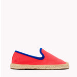 The Smoking Slipper - Contrast Piping - Red / Blue - Kids' - Kids' Espadrilles - Red / Blue - Soludos -