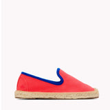 The Smoking Slipper - Contrast Piping - Red / Blue - Kids' - Kids' Espadrilles - Red / Blue - Soludos -