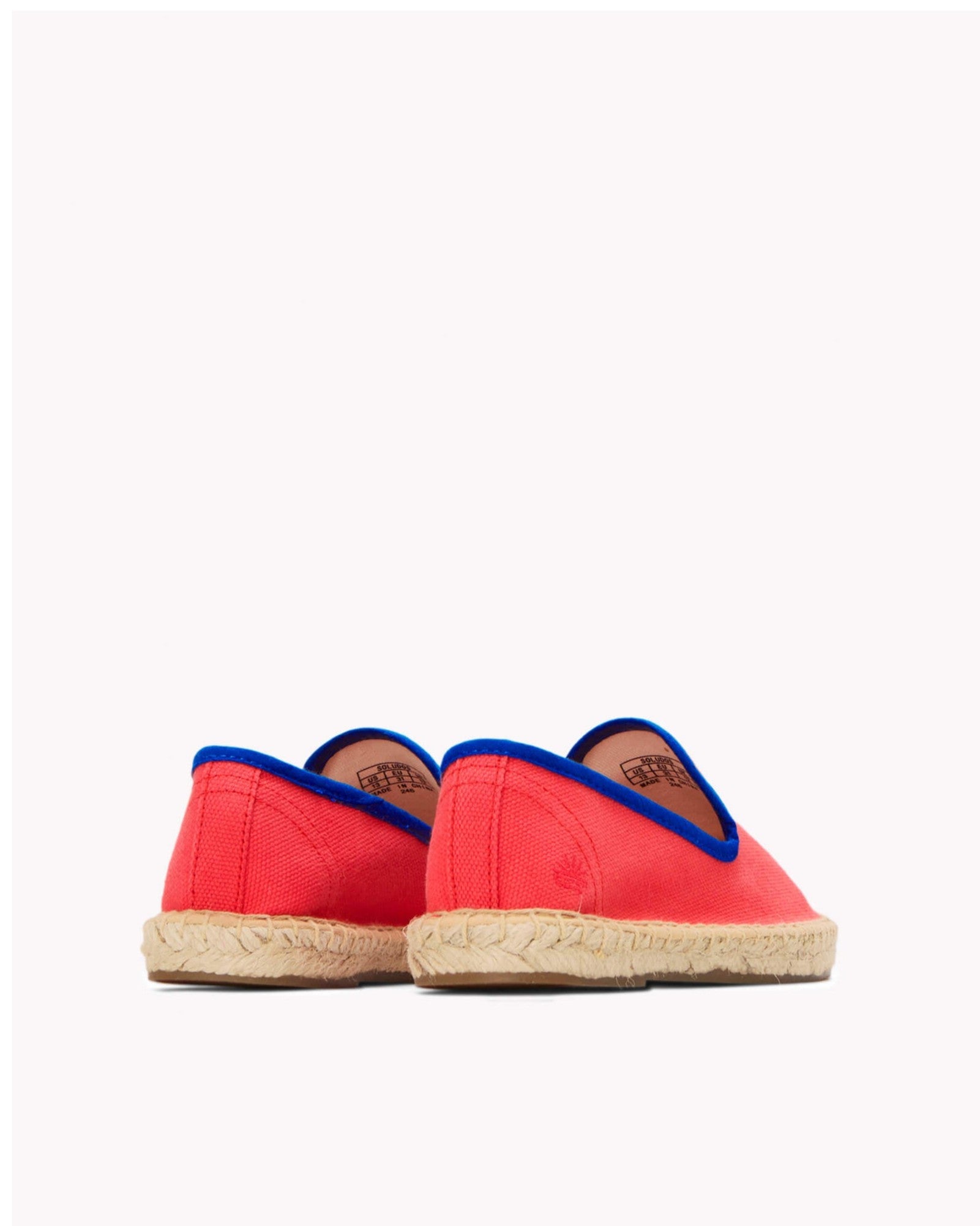 The Smoking Slipper - Contrast Piping - Red / Blue - Kids' - Kids' Espadrilles - Red / Blue - Soludos -