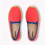 The Smoking Slipper - Contrast Piping - Red / Blue - Kids' - Kids' Espadrilles - Red / Blue - Soludos -
