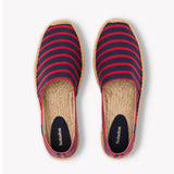The Original Espadrille - Classic Stripes - Dark Navy / Red - Men's - Men's Espadrilles - Dark Navy / Red - Soludos -