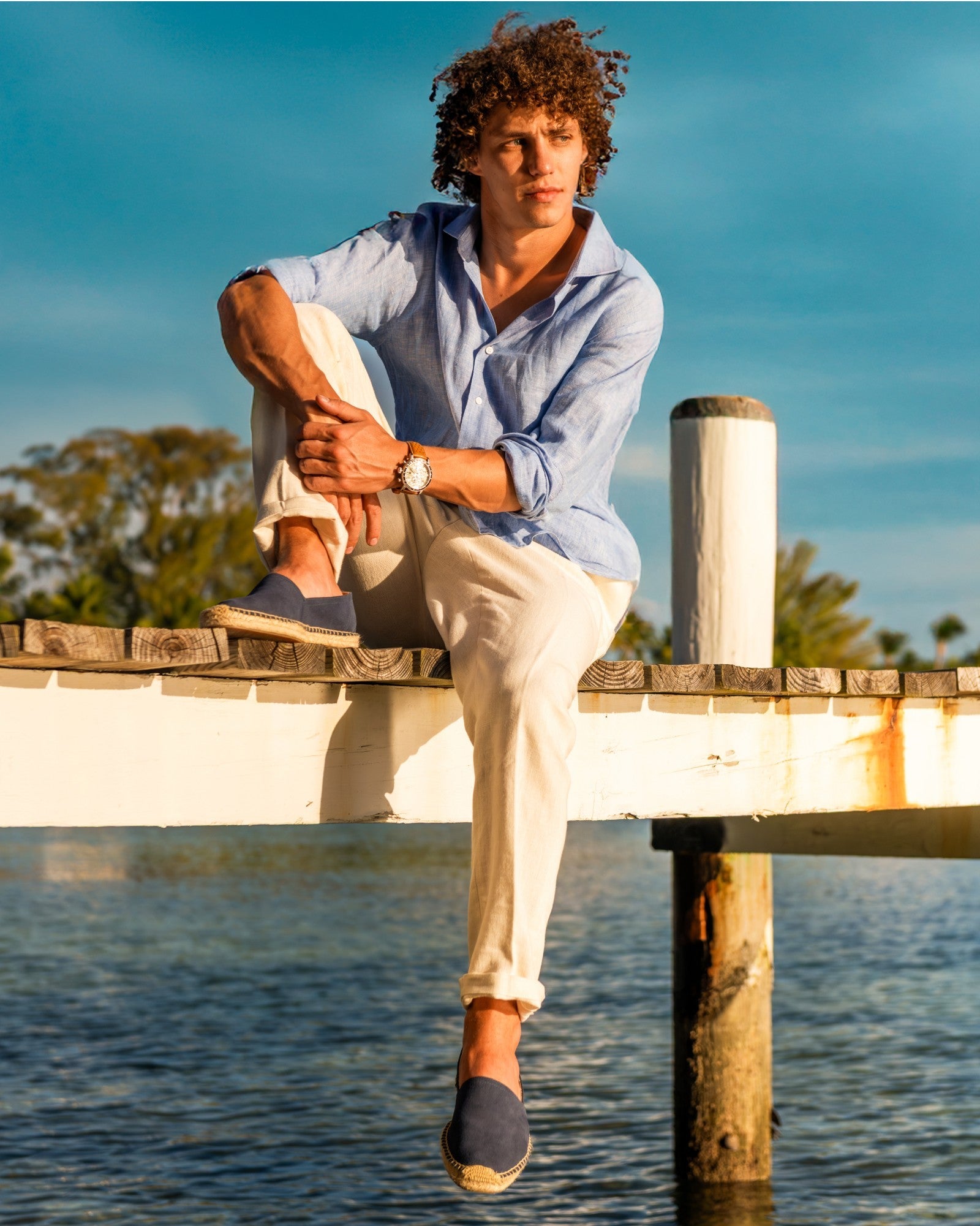 Mens_Espadrilles_The Original_Leather Colors_Armada Blue - Men's Espadrilles - Armada Blue - Soludos -