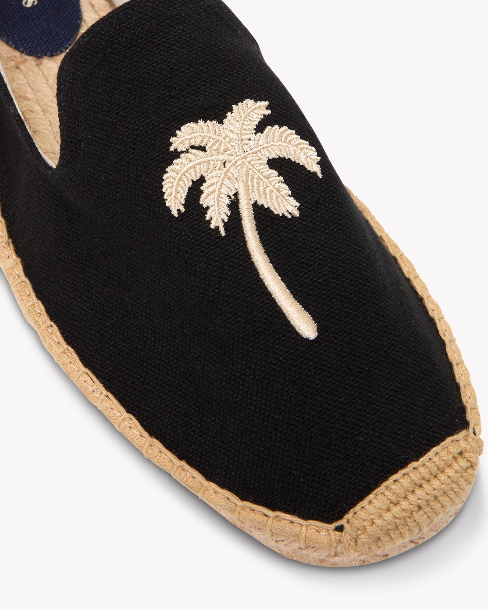 The Smoking Slipper - Embroidery / Palm Tree - Black - Men's