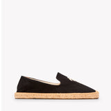 The Smoking Slipper - Embroidery / Palm Tree - Black - Men's - Men's Espadrilles - Black / Palm Tree - Soludos -