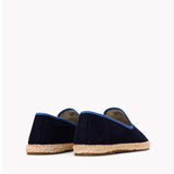The Smoking Slipper - Contrast Piping - Dark Navy / Blue - Men's - Men's Espadrilles - Dark Navy / Blue - Soludos -