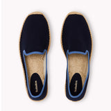 The Smoking Slipper - Contrast Piping - Dark Navy / Blue - Men's - Men's Espadrilles - Dark Navy / Blue - Soludos -