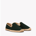The Smoking Slipper - Contrast Piping - Green / Tan - Men's - Men's Espadrilles - Green / Tan - Soludos -