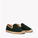 The Smoking Slipper - Contrast Piping - Green / Tan - Men's - Men's Espadrilles - Green / Tan - Soludos -
