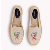 The Smoking Slipper - Embroidery / Just Chillin - Natural Undyed - Men's - Men's Espadrilles - Natural Undyed - ET2C -