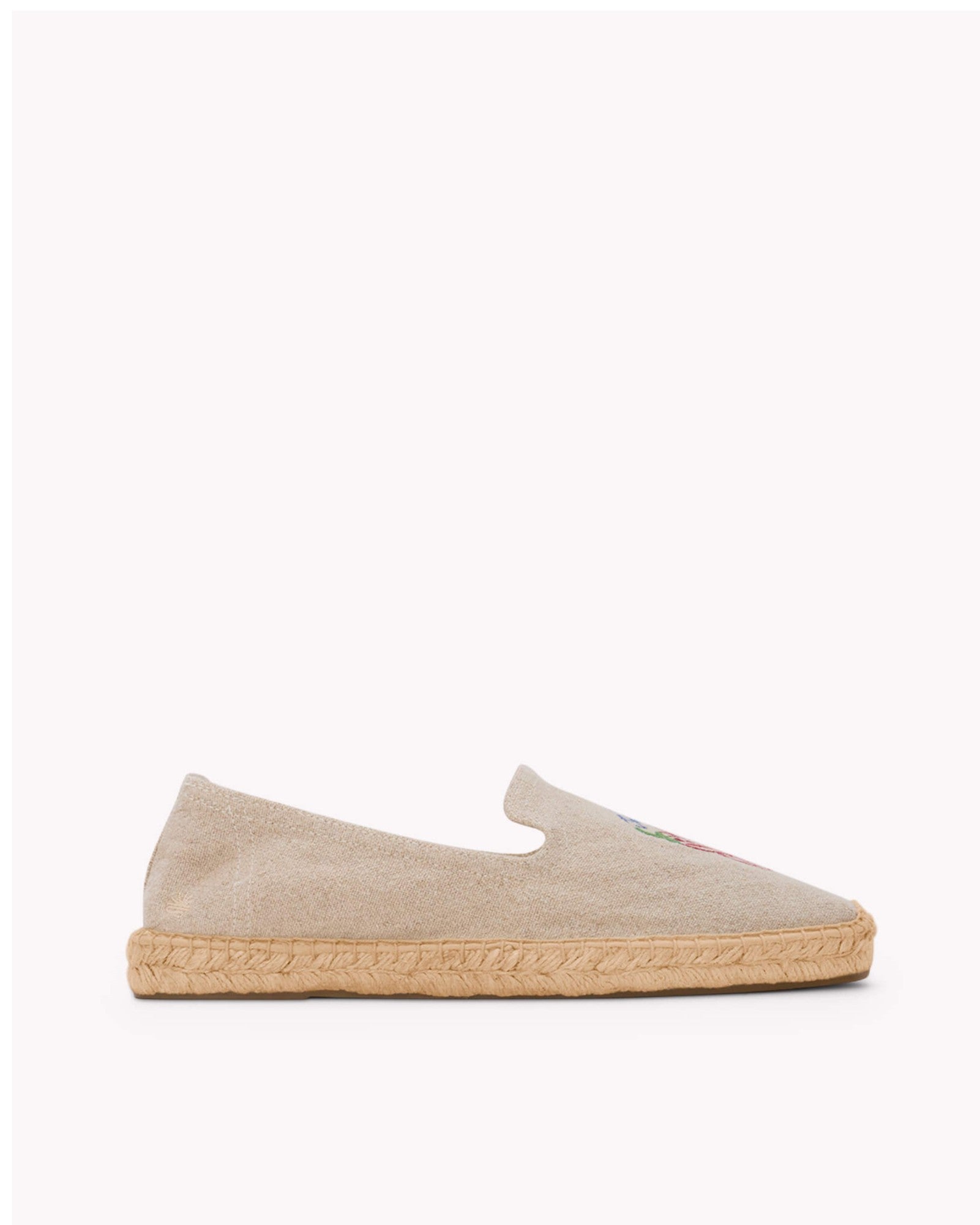 The Smoking Slipper - Embroidery / Just Chillin - Natural Undyed - Men's - Men's Espadrilles - Natural Undyed - ET2C -