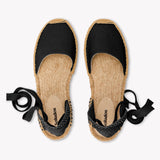 The Lauren Lace Up - Core - Noche Black - Women's - Women's Espadrilles - Noche Black - Soludos -