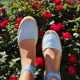 The Lauren Lace Up - Seasonal - Cielo Blue - Women's - Women's Espadrilles - Cielo Blue - Soludos -