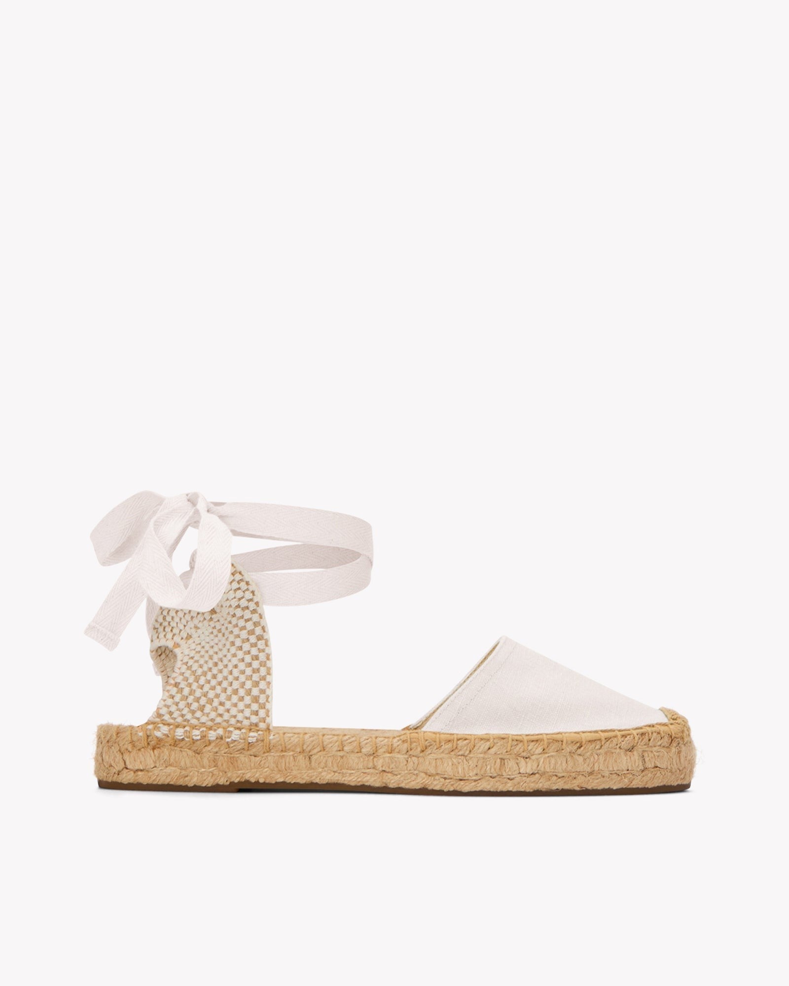 Lauren Lace Up Espadrille Linen Oasis