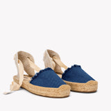 The Lauren Lace Up - Denims - Dark Wash - Women's - Women's Espadrilles - Dark Wash - Soludos - 