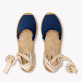 The Lauren Lace Up - Denims - Dark Wash - Women's - Women's Espadrilles - Dark Wash - Soludos - 