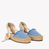 The Lauren Lace Up - Denims - Light Wash - Women's - Women's Espadrilles - Light Wash - Soludos - 