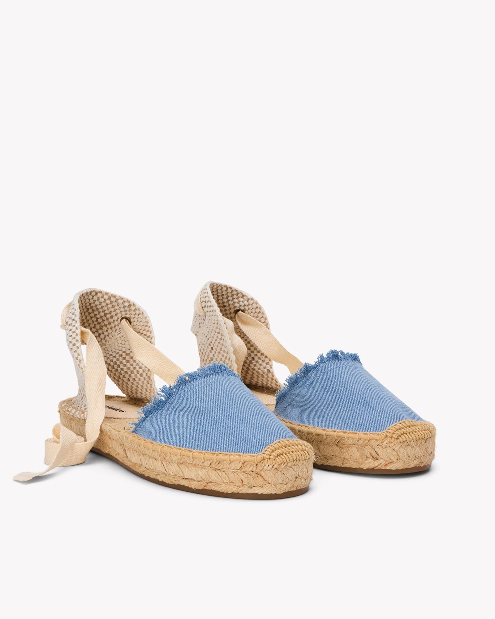 The Lauren Lace Up - Denims - Light Wash - Women's - Women's Espadrilles - Light Wash - Soludos - 