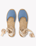 The Lauren Lace Up - Denims - Light Wash - Women's - Women's Espadrilles - Light Wash - Soludos - 