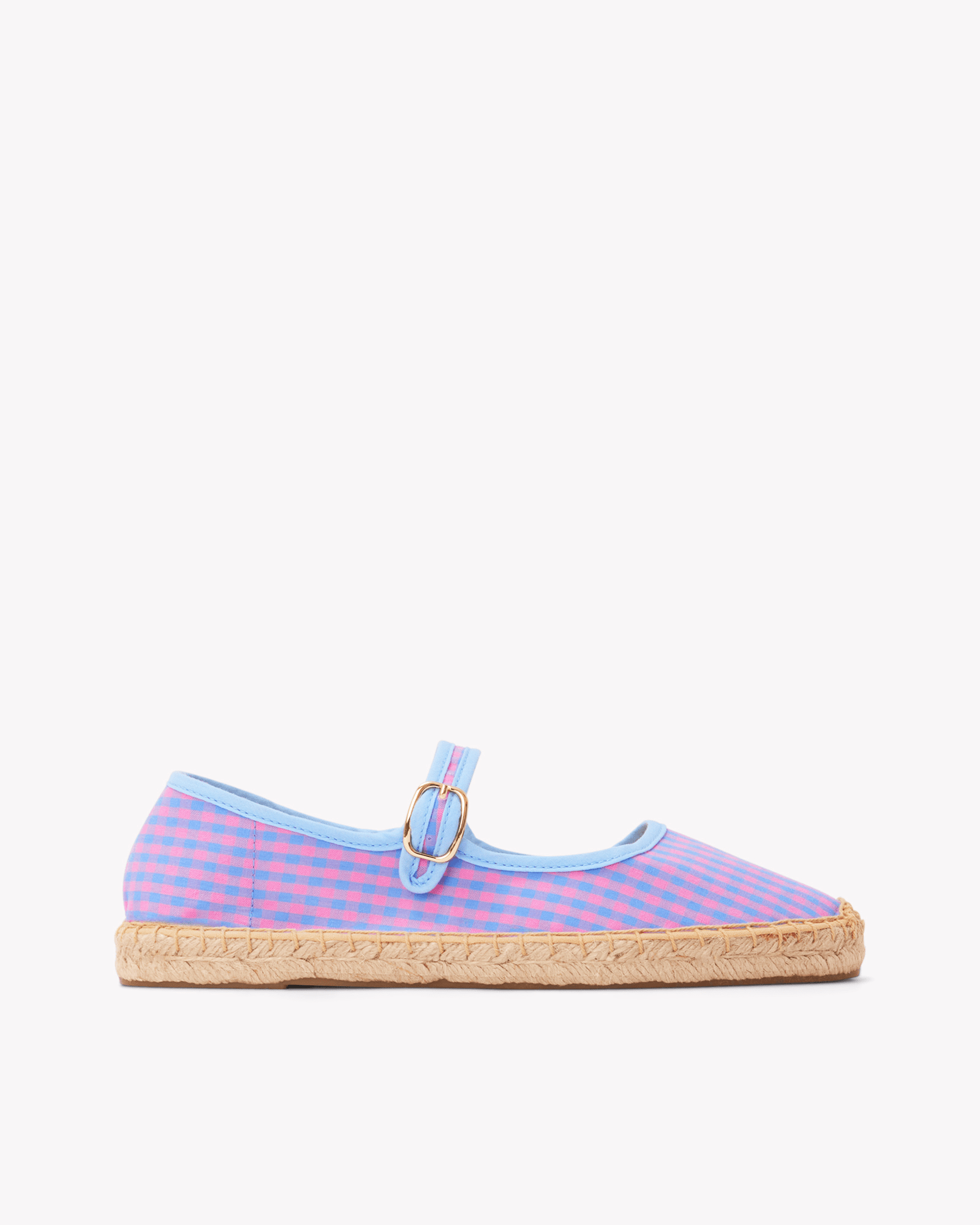 Mary Jane Espadrille Vichy Pink
