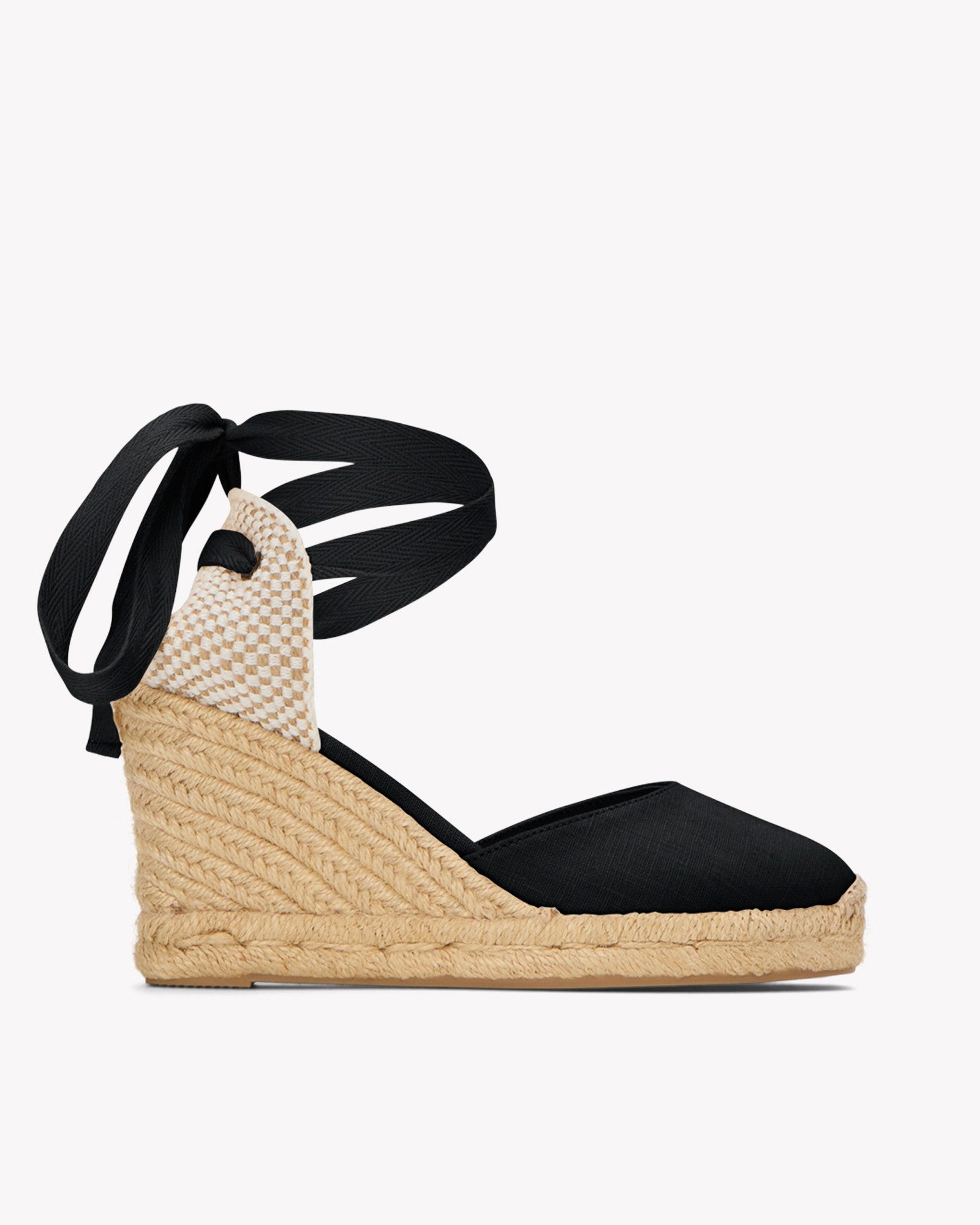 Marseille Wedge Espadrille Linen Noche
