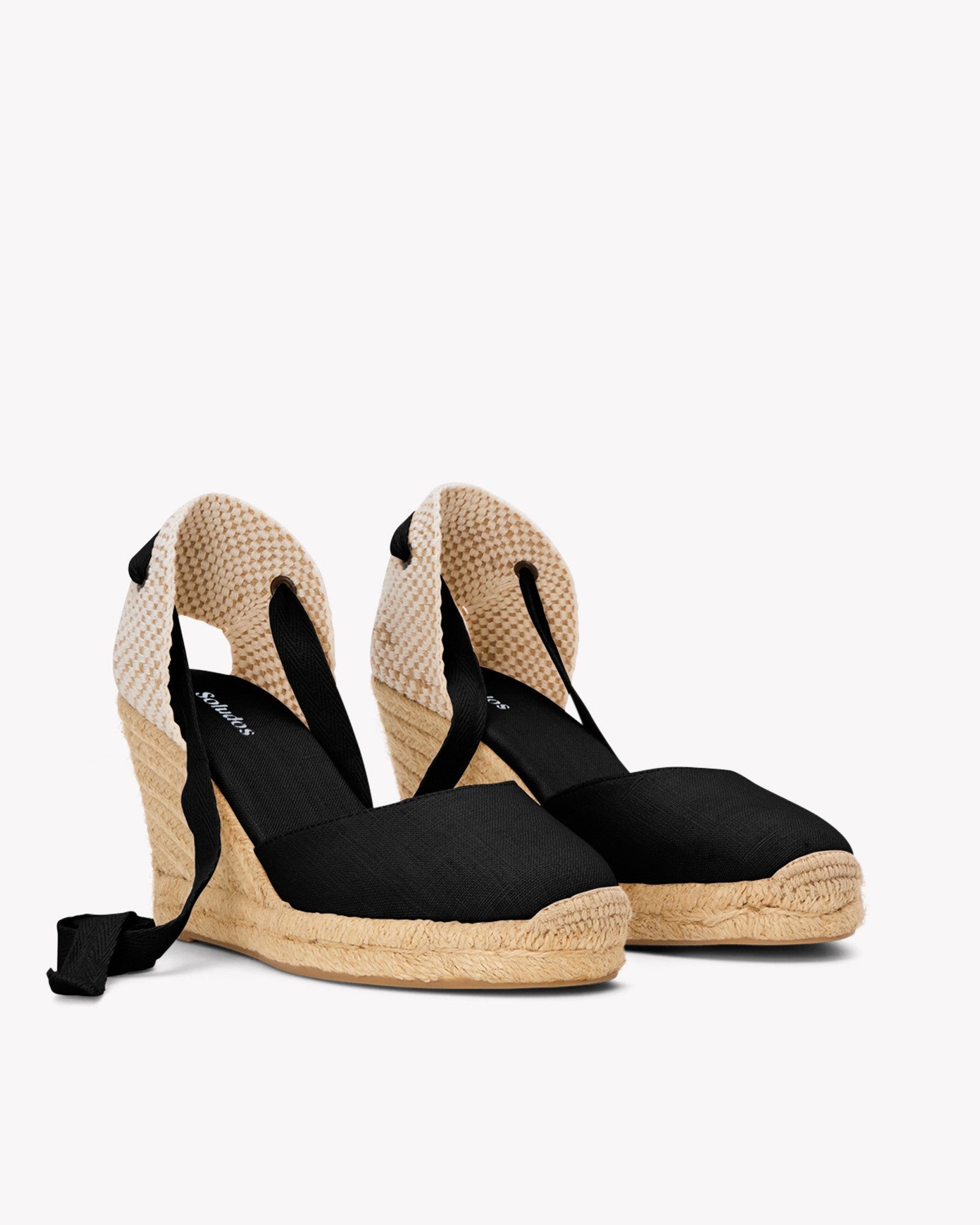 The Marseille Wedge - Classic - Noche Black - Women's - Women's Wedge Espadrilles - Noche Black - Soludos -