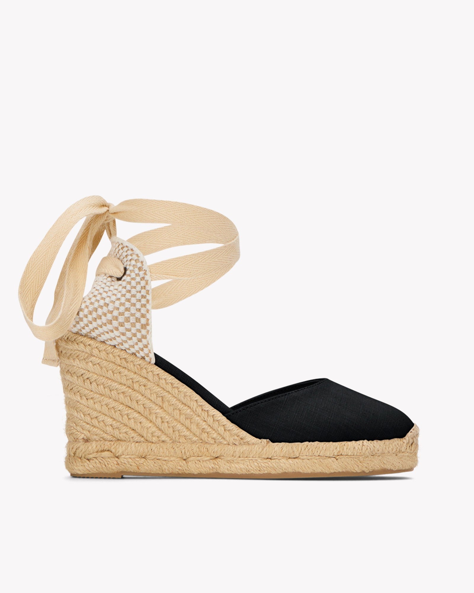 The Marseille Wedge - Classic - Noche Black - Women's - Women's Wedge Espadrilles - Noche Black - Soludos -