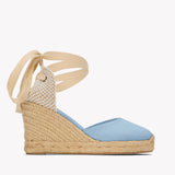 The Marseille Wedge - Classic - Dolphin Blue - Women's - Women's Wedge Espadrilles - Dolphin Blue - Soludos -
