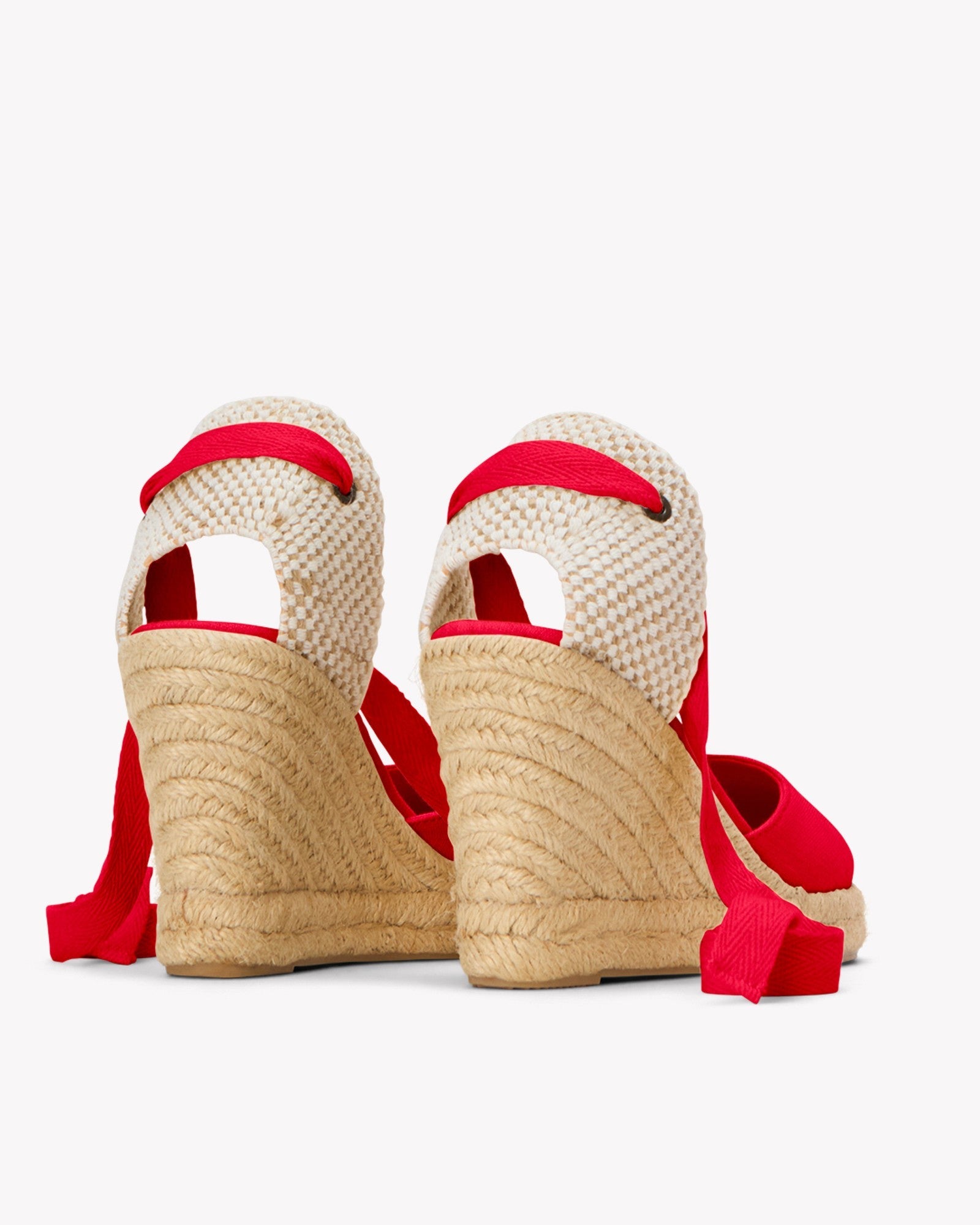 The Marseille Wedge - Classic - Flamenco Red - Women's - Women's Wedge Espadrilles - Flamenco Red - Soludos -