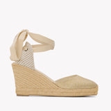 The Marseille Wedge - Metallic - Gold - Women's Wedge Espadrilles - Gold - Soludos -