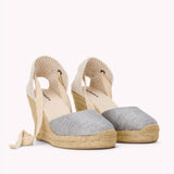 The Marseille Wedge - Metallic - Silver - Women's Wedge Espadrilles - Silver - Soludos -