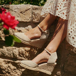 Womens_Espadrilles_The Marseille Wedge_Leather Buckle_La Concha Ivory - Women's Wedge Espadrilles - La Concha Ivory - Soludos -