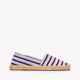 The Original Espadrille - Classic Stripes - Light Blue / Maroon - Women's - Women's Espadrilles - Light Blue / Maroon - Soludos - 