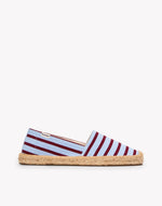 The Original Espadrille - Classic Stripes - Light Blue / Maroon - Women's - Women's Espadrilles - Light Blue / Maroon - Soludos - 
