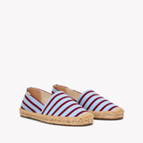 The Original Espadrille - Classic Stripes - Light Blue / Maroon - Women's - Women's Espadrilles - Light Blue / Maroon - Soludos - 