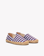 The Original Espadrille - Classic Stripes - Light Blue / Maroon - Women's - Women's Espadrilles - Light Blue / Maroon - Soludos - 