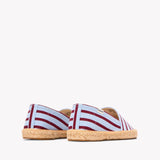The Original Espadrille - Classic Stripes - Light Blue / Maroon - Women's - Women's Espadrilles - Light Blue / Maroon - Soludos - 
