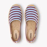 The Original Espadrille - Classic Stripes - Light Blue / Maroon - Women's - Women's Espadrilles - Light Blue / Maroon - Soludos - 