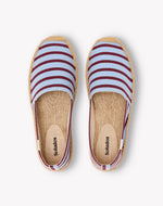 The Original Espadrille - Classic Stripes - Light Blue / Maroon - Women's - Women's Espadrilles - Light Blue / Maroon - Soludos - 