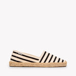The Original Espadrille - Classic Stripes - Ivory / Black - Women's - Women's Espadrilles - Ivory / Black - Soludos -