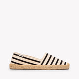 The Original Espadrille - Classic Stripes - Ivory / Black - Women's - Women's Espadrilles - Ivory / Black - Soludos -