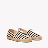 The Original Espadrille - Classic Stripes - Ivory / Black - Women's - Women's Espadrilles - Ivory / Black - Soludos -