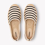 The Original Espadrille - Classic Stripes - Ivory / Black - Women's - Women's Espadrilles - Ivory / Black - Soludos - 