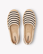 The Original Espadrille - Classic Stripes - Ivory / Black - Women's - Women's Espadrilles - Ivory / Black - Soludos - 