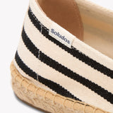 The Original Espadrille - Classic Stripes - Ivory / Black - Women's - Women's Espadrilles - Ivory / Black - Soludos -