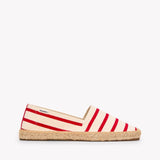 The Original Espadrille - Classic Stripes - Ivory / Red - Women's - Women's Espadrilles - Ivory / Red - Soludos - 